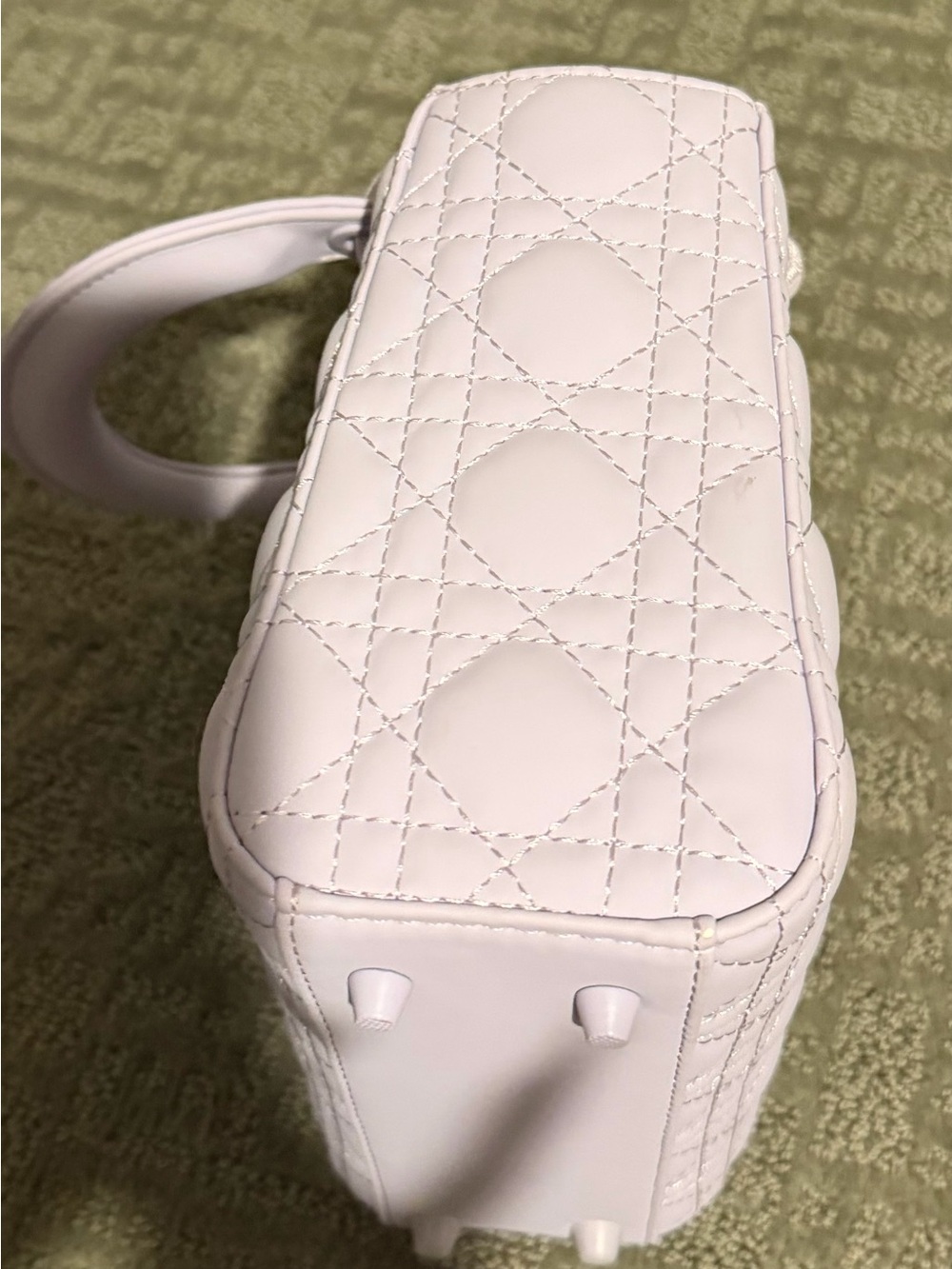 Lavender Quilted Top-Handle Bag - Women's Fashion Purse - Picture 4 of 5